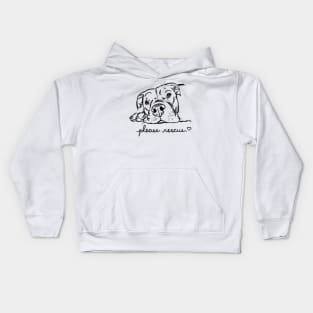 Rescue Dog, Rescue Pit Bull, Pittie Lovers, Adopt Don't Shop Kids Hoodie